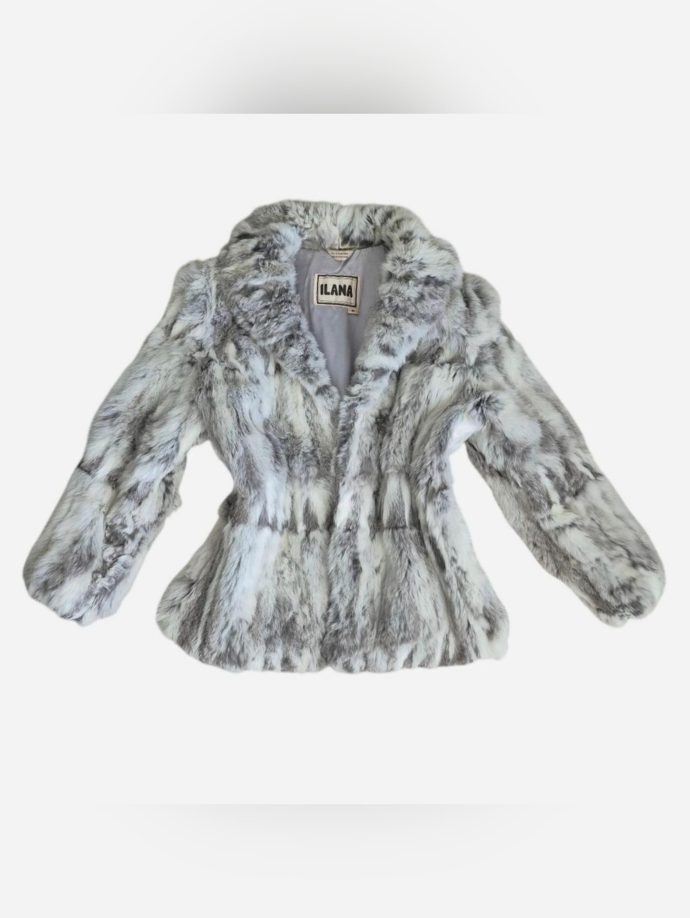 Elegant Luxurious ILANA Vintage Rabbit Fur Coat